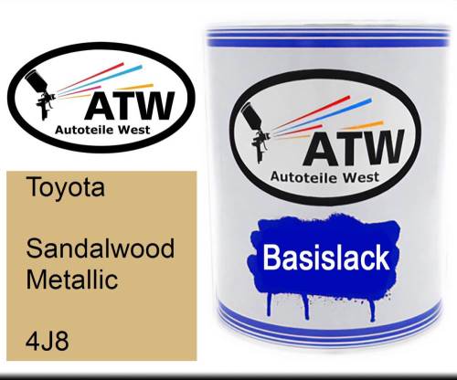 Toyota, Sandalwood Metallic, 4J8: 1L Lackdose, von ATW Autoteile West.